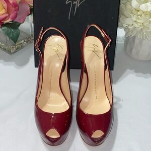 NWT GIUSEPPE ZANOTTIE SLING BACK OPEN TOE PUMP